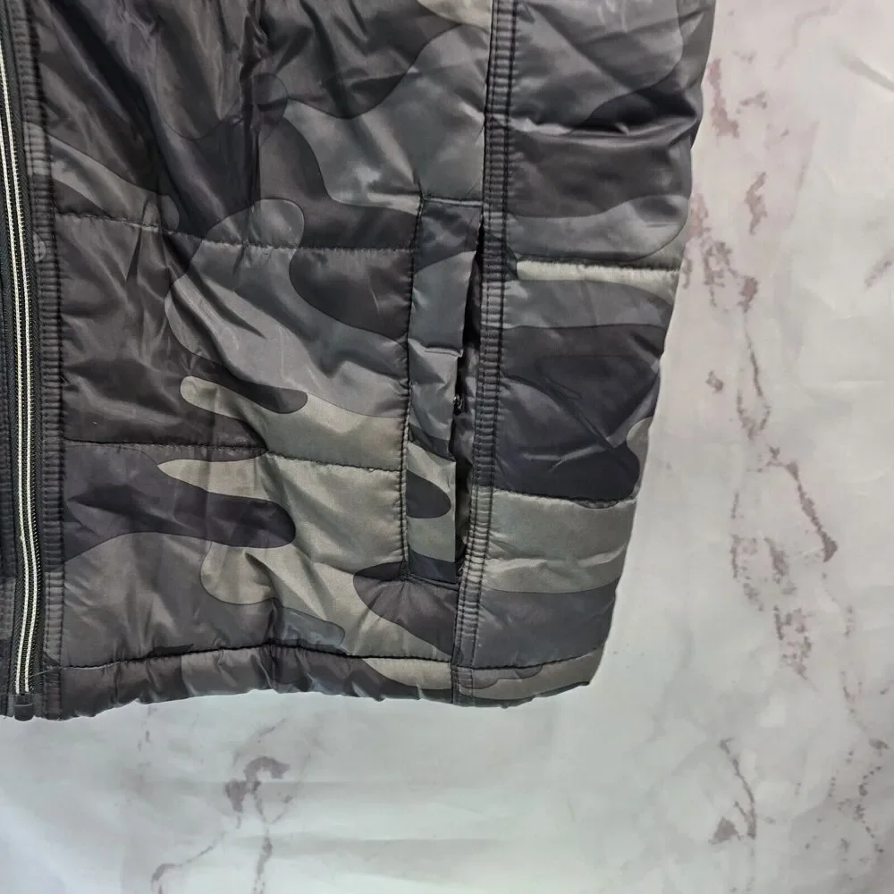 American Rag Vest Mens Large Camo Puffer Green Woodland Synthetic Insulated